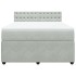Cama box spring con colchón terciopelo gris claro 140x190