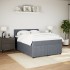Cama box spring con colchón terciopelo gris oscuro 140x200