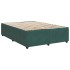 Cama box spring con colchón terciopelo verde oscuro 140x200