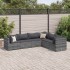 Set de muebles de jardín 6 pzas y cojines ratán sintético