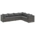 Set de muebles de jardín 6 pzas y cojines ratán sintético