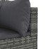 Set de muebles de jardín 6 pzas y cojines ratán sintético