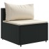 Set de muebles de jardín 5 pzas y cojines ratán sintético