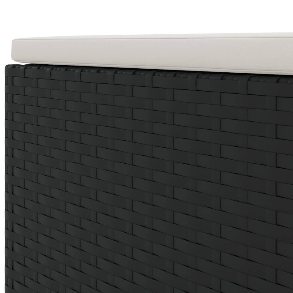 Set de muebles de jardín y cojines 7 pzas ratán sintético