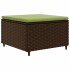 Set muebles de jardín 6 piezas y cojines ratán sintético