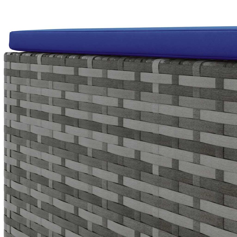 Set de muebles de jardín 4 pzas y cojines ratán sintético