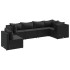 Set muebles de jardín 6 piezas y cojines ratán sintético
