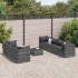 Set de muebles de jardín 8 pzas y cojines ratán sintético