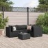 Set de muebles de jardín 5 pzas y cojines ratán sintético