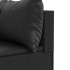 Set de muebles de jardín 5 pzas y cojines ratán sintético