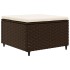 Set muebles de jardín 6 piezas y cojines ratán sintético