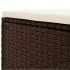 Set muebles de jardín 6 piezas y cojines ratán sintético