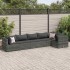 Set de muebles de jardín 6 pzas y cojines ratán sintético