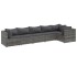 Set de muebles de jardín 6 pzas y cojines ratán sintético