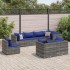 Set de muebles de jardín 8 pzas y cojines ratán sintético