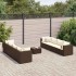 Set muebles de jardín 9 piezas y cojines ratán sintético