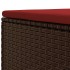 Set muebles de jardín 7 piezas y cojines ratán sintético