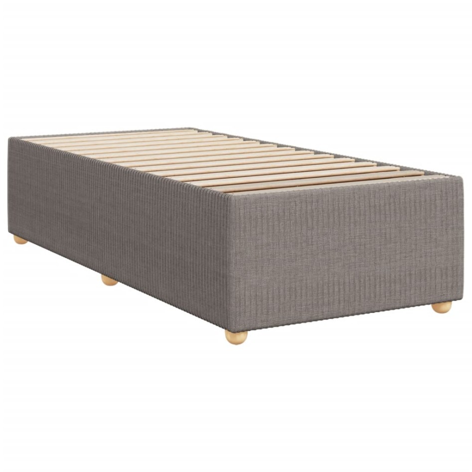 Estructura de cama sin colchón tela gris taupe 90x190