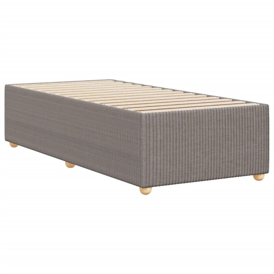 Estructura de cama sin colchón tela gris taupe 90x190