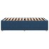 Estructura de cama sin colchón tela azul 90x190
