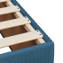 Cama box spring con colchón terciopelo azul oscuro 90x200