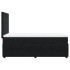 Cama box spring con colchón terciopelo negro 80x200