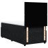 Cama box spring con colchón terciopelo negro 80x200