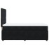 Cama box spring con colchón cuero sintético negro 90x190