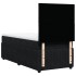 Cama box spring con colchón cuero sintético negro 90x190