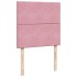 Cama box spring con colchón terciopelo rosa 100x200