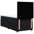 Cama box spring con colchón cuero sintético negro 90x190