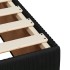 Cama box spring con colchón cuero sintético negro 90x190