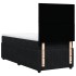 Cama box spring con colchón terciopelo negro 80x200