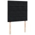 Cama box spring con colchón terciopelo negro 80x200