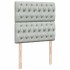Cama box spring con colchón terciopelo gris claro 100x200