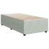 Cama box spring con colchón terciopelo gris claro 100x200