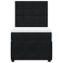 Cama box spring con colchón terciopelo negro 90x200