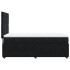 Cama box spring con colchón terciopelo negro 90x200