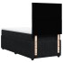 Cama box spring con colchón terciopelo negro 90x200