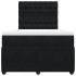Cama box spring con colchón terciopelo negro 120x200