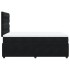 Cama box spring con colchón terciopelo negro 120x200