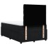 Cama box spring con colchón terciopelo negro 120x200