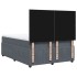 Cama box spring con colchón terciopelo gris oscuro 140x200