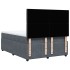 Cama box spring con colchón terciopelo gris oscuro 140x190