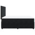 Cama box spring con colchón terciopelo negro 140x190