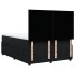 Cama box spring con colchón terciopelo negro 140x190
