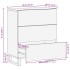 Aparador de madera maciza acacia 60x34x75
