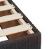 Cama box spring con colchón tela marrón oscuro 90x190