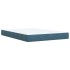 Cama box spring con colchón terciopelo azul 140x190