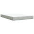 Cama box spring con colchón terciopelo gris claro 140x190